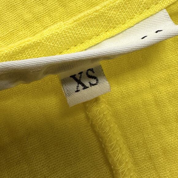 Bryn Walker Bax Tunic Top Yellow Incaberry Cotton Muslin Gauze‎ V-Neck Size XS - Picture 10 of 12